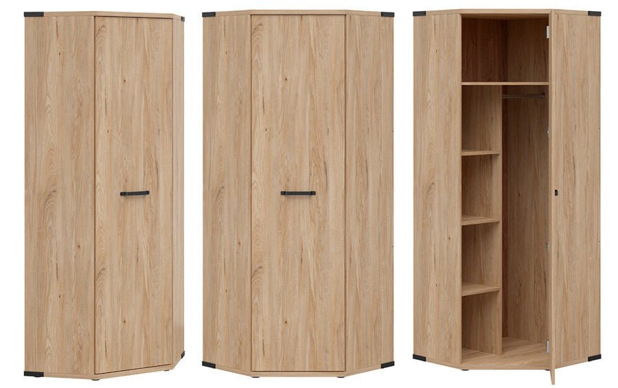 Corner Wardrobe Lara BRW – a Practical Solution for Corners - ALDEA DESIGN Furniture