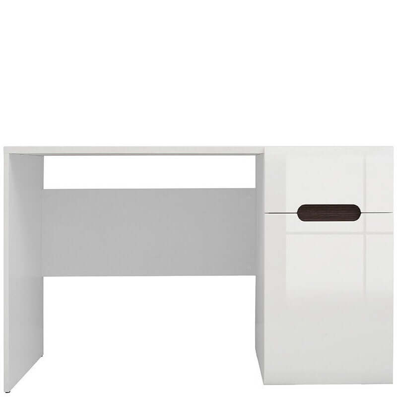 AZTECA TRIO BRW BIU1D1S/8/12 1 Door 1 Drawer High Gloss BLACK RED WHITE Desk-White / White Gloss