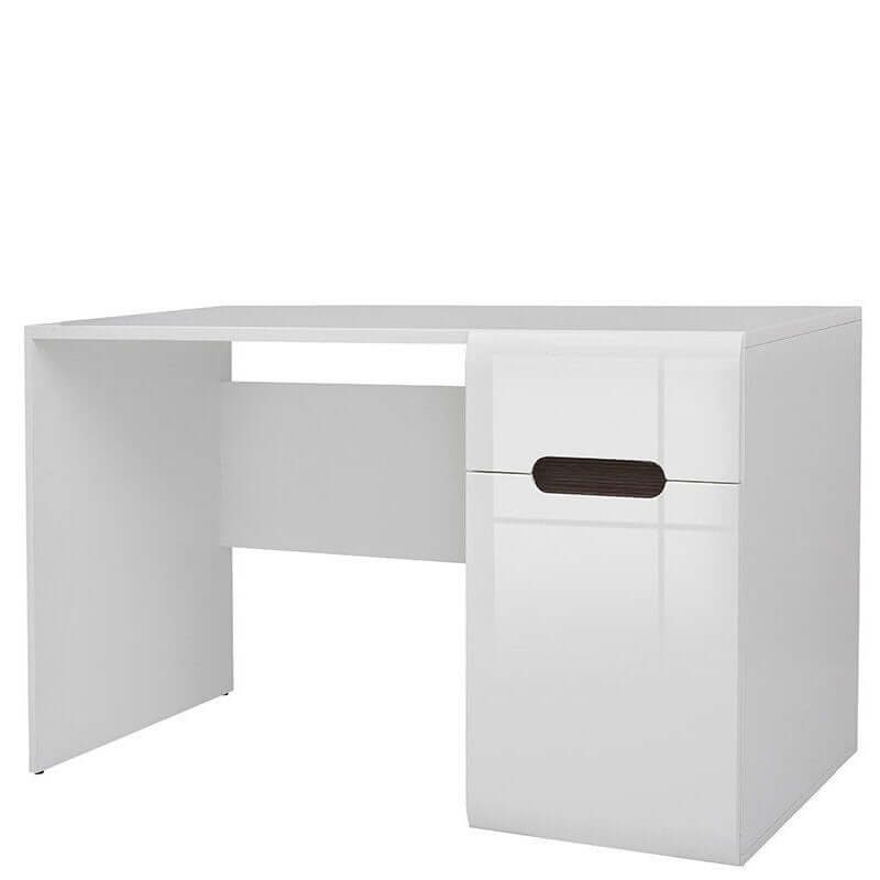 AZTECA TRIO BRW BIU1D1S/8/12 1 Door 1 Drawer High Gloss BLACK RED WHITE Desk-White / White Gloss