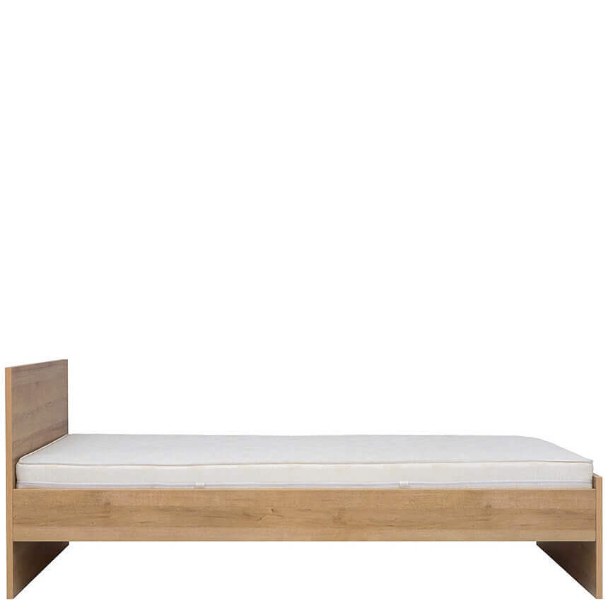 BALDER BRW LOZ/90 Single BLACK RED WHITE Bed-Riviera Oak