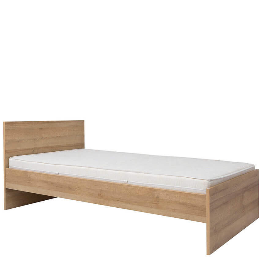 BALDER BRW LOZ/90 Single BLACK RED WHITE Bed-Riviera Oak