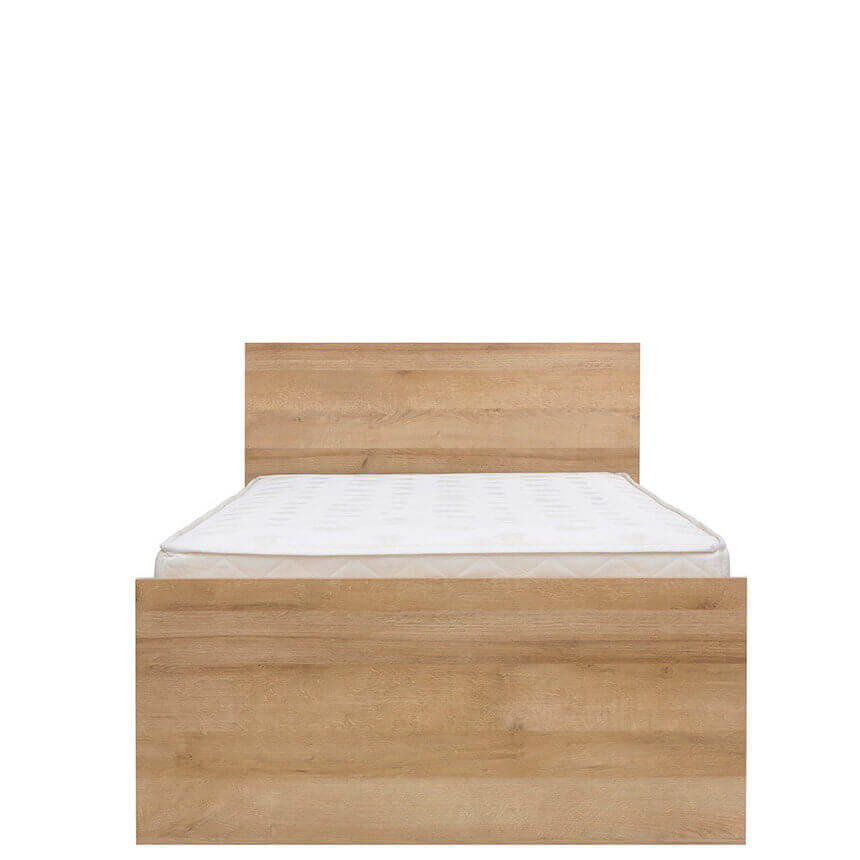 BALDER BRW LOZ/90 Single BLACK RED WHITE Bed-Riviera Oak