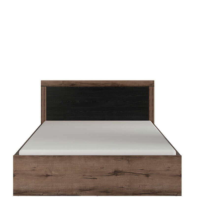 BALIN BRW LOZ/160/B King Size Lift Up Storage BLACK RED WHITE Bed-Monastery Oak / Black Oak