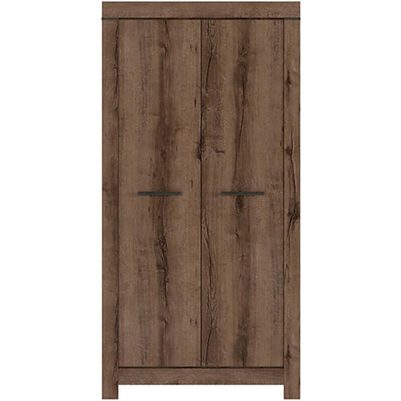 BALIN BRW SZF2D 2 Door BLACK RED WHITE Wardrobe-Monastery Oak