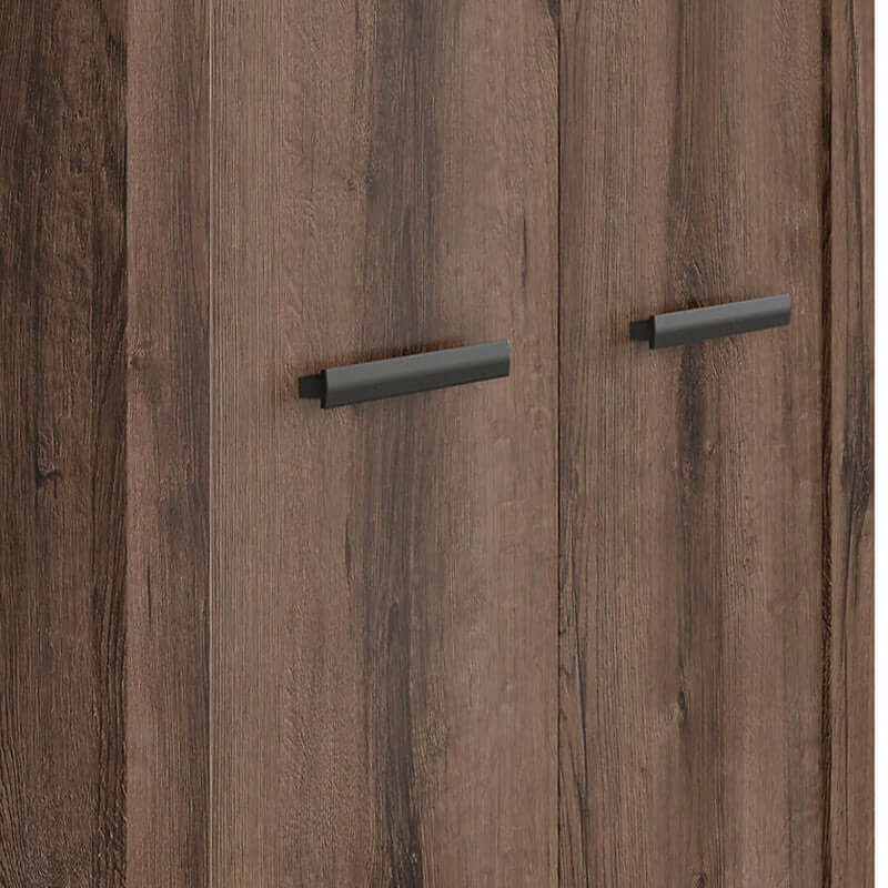 BALIN BRW SZF2D 2 Door BLACK RED WHITE Wardrobe-Monastery Oak