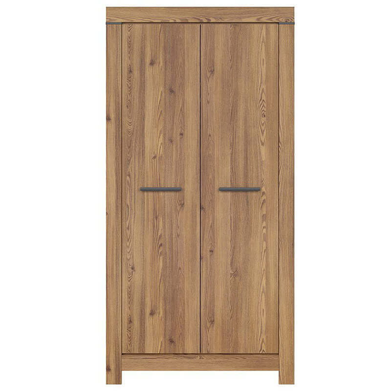 BALIN BRW SZF2D 2 Door BLACK RED WHITE Wardrobe-Sibiu Gold Larch