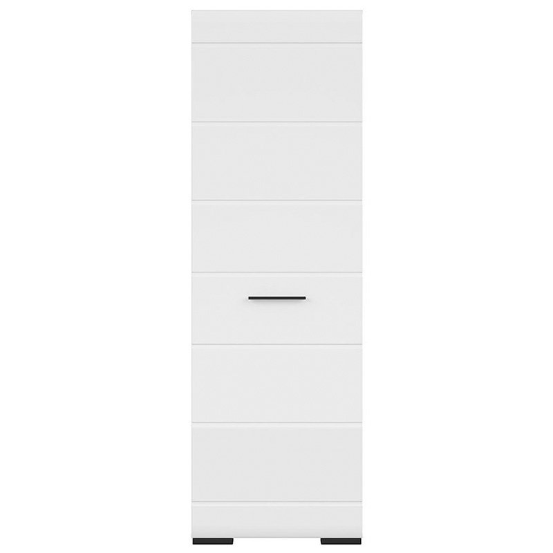 FEVER BRW REG1D/20/6 1 Door BLACK RED WHITE Wardrobe-White / White Gloss