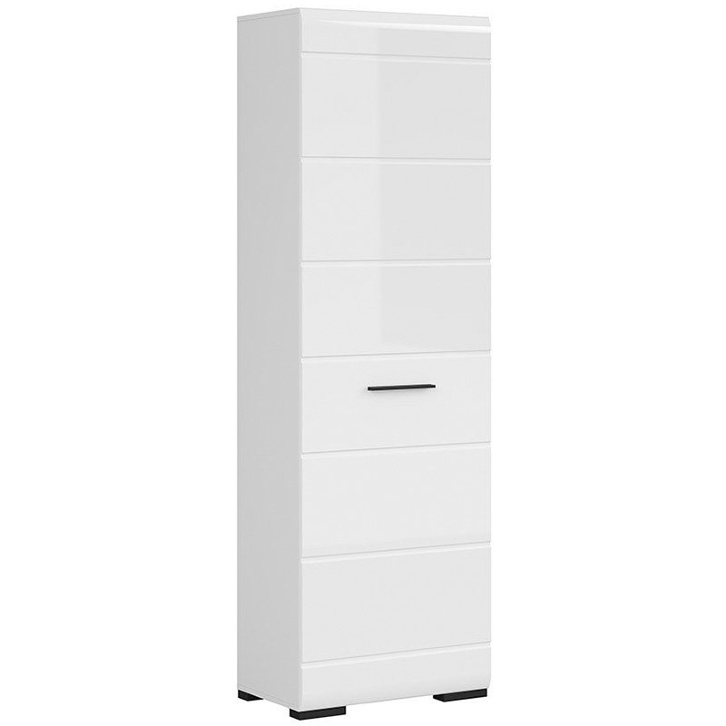 FEVER BRW REG1D/20/6 1 Door BLACK RED WHITE Wardrobe-White / White Gloss