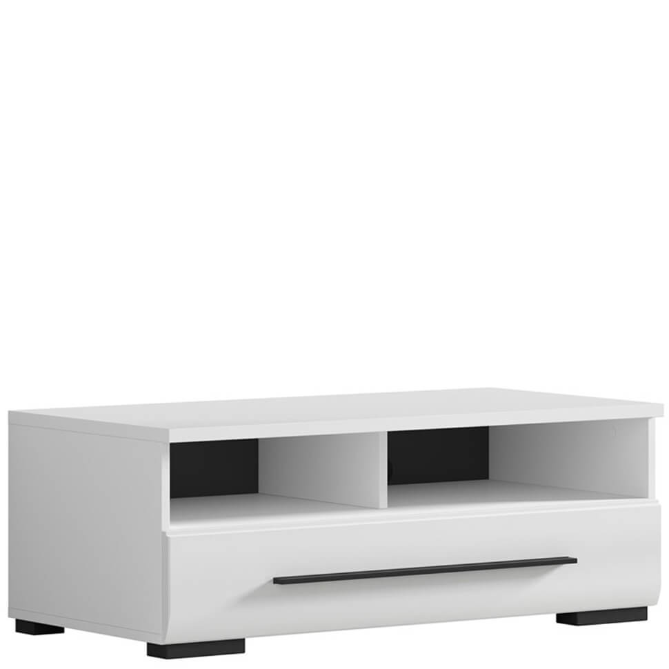 FEVER BRW RTV1S/3/10 1 Drawer BLACK RED WHITE TV Cabinet-White / White Gloss