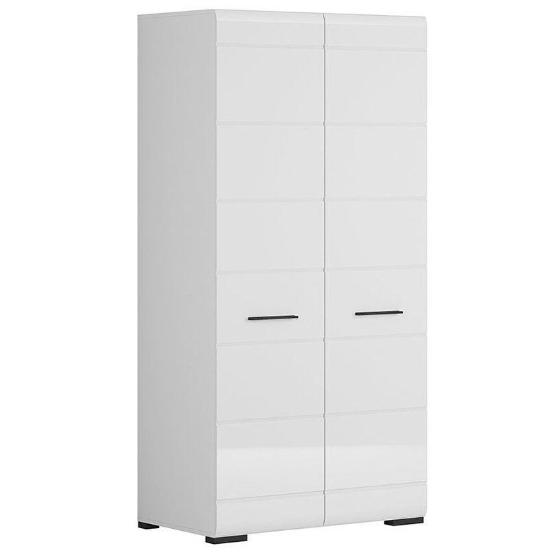 FEVER BRW SZF2D/20/10 2 Door BLACK RED WHITE Wardrobe-White / White Gloss