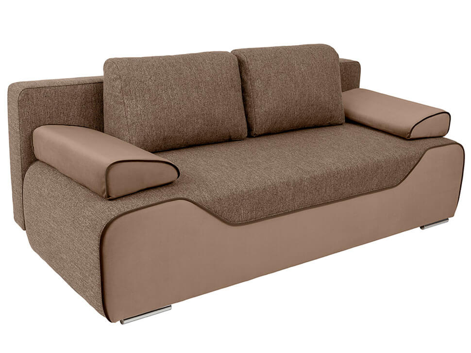 GAJA LUX 3DL BRW Brown 3 Seater Fold Out Storage BLACK RED WHITE Upholstered Sofa Bed - Arne 34 Brown / Bluvel 40 Beige / Bluvel 48 Brown