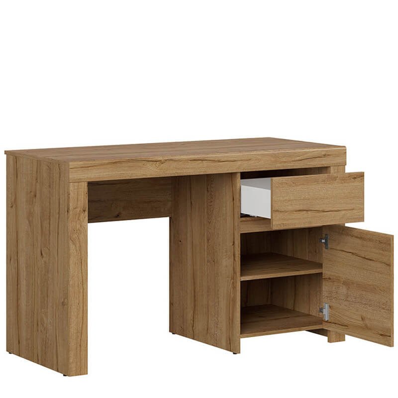 HOLTEN BRW BIU1D1S 1 Door 1 Drawer BLACK RED WHITE Desk-Waterford Oak