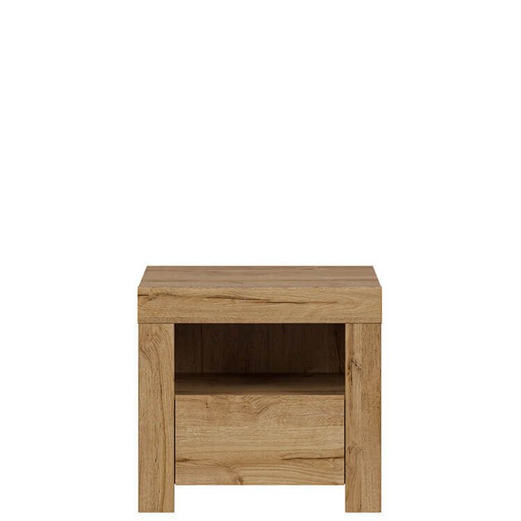 HOLTEN BRW KOM1S 1 Drawer BLACK RED WHITE Bedside Table-Waterford Oak