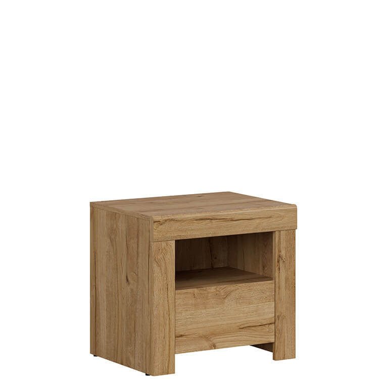 HOLTEN BRW KOM1S 1 Drawer BLACK RED WHITE Bedside Table-Waterford Oak