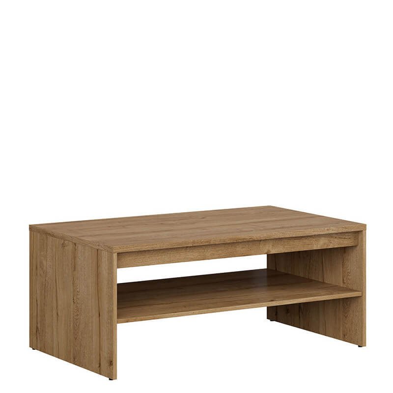 HOLTEN BRW LAW/110 Rectangular with Shelf BLACK RED WHITE Coffee Table-Waterford Oak