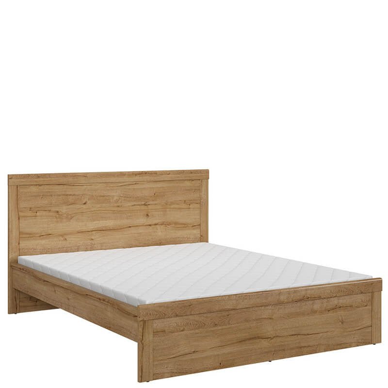 HOLTEN BRW LOZ/160 King Size BLACK RED WHITE Bed-Waterford Oak