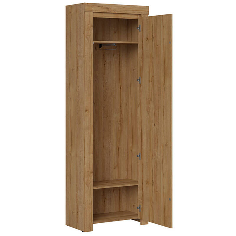 HOLTEN BRW REG1D/200 1 Door BLACK RED WHITE Wardrobe-Waterford Oak