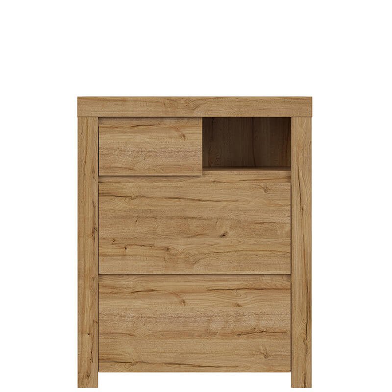 HOLTEN BRW REG2K1S 1 Drawer 2 Door BLACK RED WHITE Shoe Cabinet-Waterford Oak