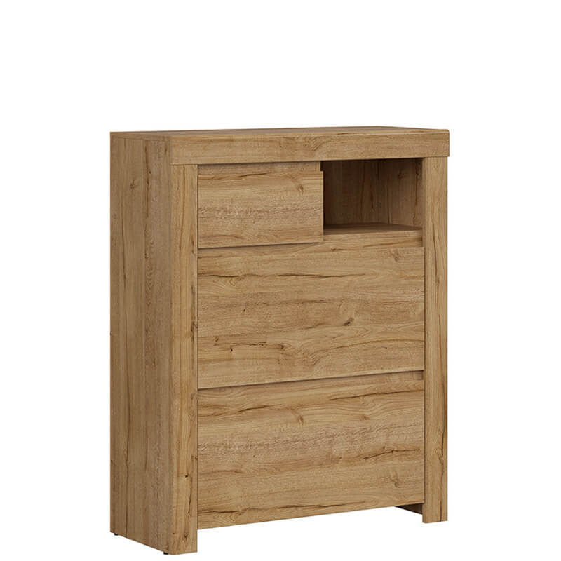 HOLTEN BRW REG2K1S 1 Drawer 2 Door BLACK RED WHITE Shoe Cabinet-Waterford Oak