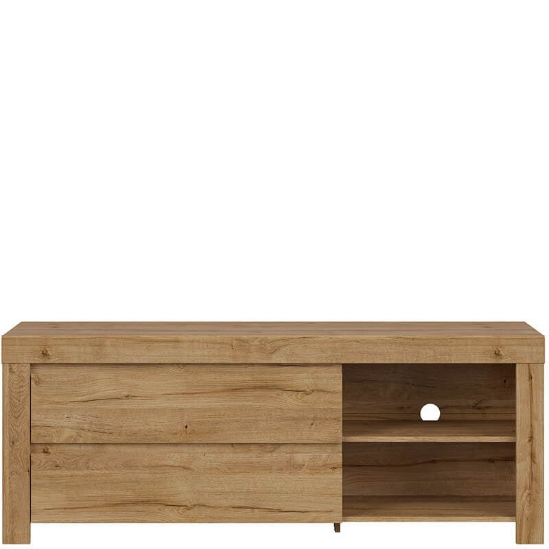 HOLTEN BRW RTV2S 2 Drawer BLACK RED WHITE TV Cabinet-Waterford Oak