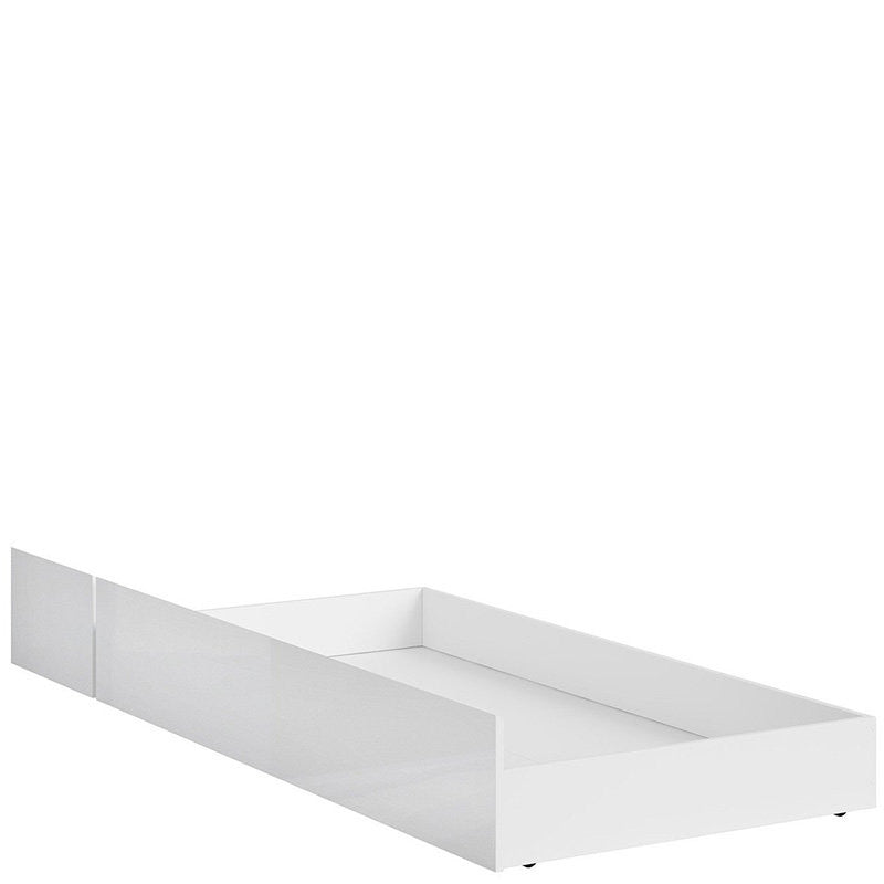 HOLTEN BRW SZU BLACK RED WHITE Underbed Drawer-White / White Gloss