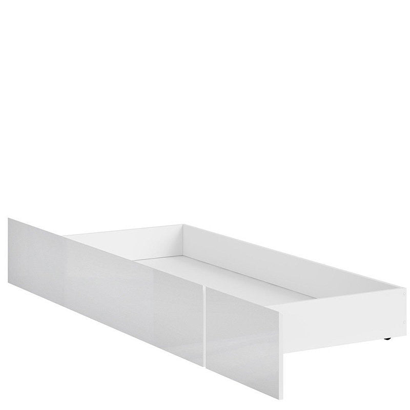 HOLTEN BRW SZU BLACK RED WHITE Underbed Drawer-White / White Gloss