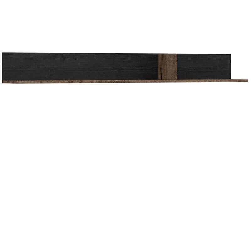 KASSEL BRW POL/150 BLACK RED WHITE Shelf-Monastery Oak / Black Oak