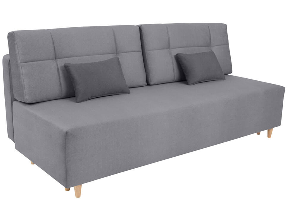 LORO LUX 3DL BRW Grey 3 Seater Fold Out Storage BLACK RED WHITE Upholstered Sofa Bed - Fancy 90 Grey / Fancy 96 Grey