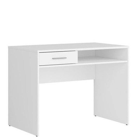 NEPO PLUS BRW BIU1S 1 Drawer BLACK RED WHITE Desk-White