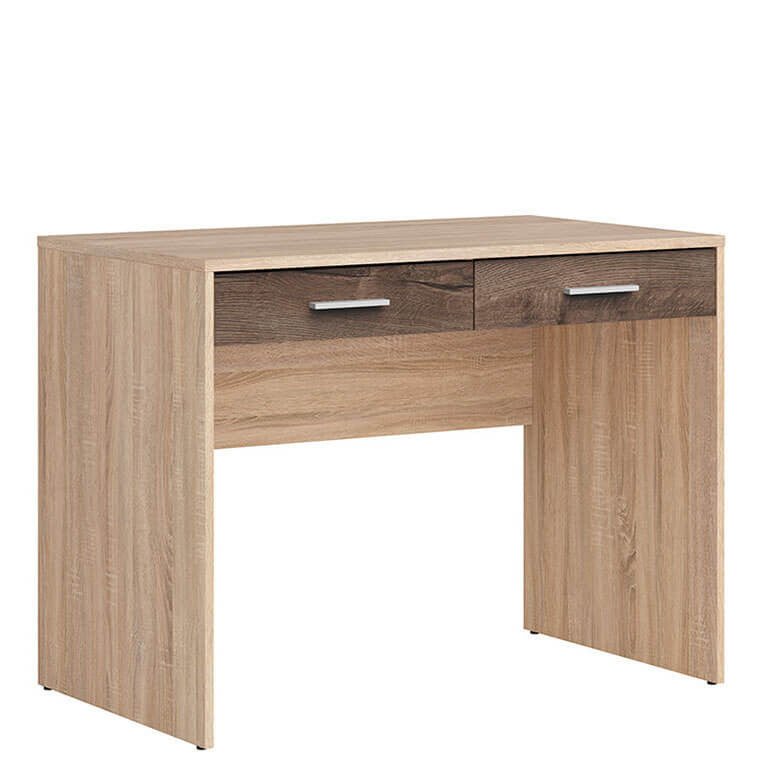 NEPO PLUS BRW BIU2S 2 Drawer BLACK RED WHITE Desk-Sonoma Oak / Monastery Oak