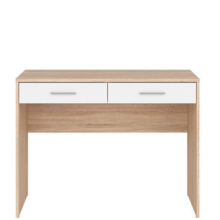 NEPO PLUS BRW BIU2S 2 Drawer BLACK RED WHITE Desk-Sonoma Oak / White