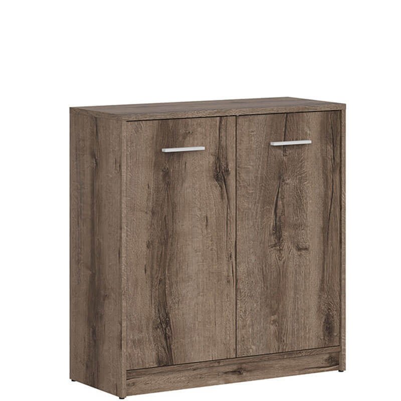 NEPO PLUS BRW KOM2D 2 Door BLACK RED WHITE Cabinet-Monastery Oak