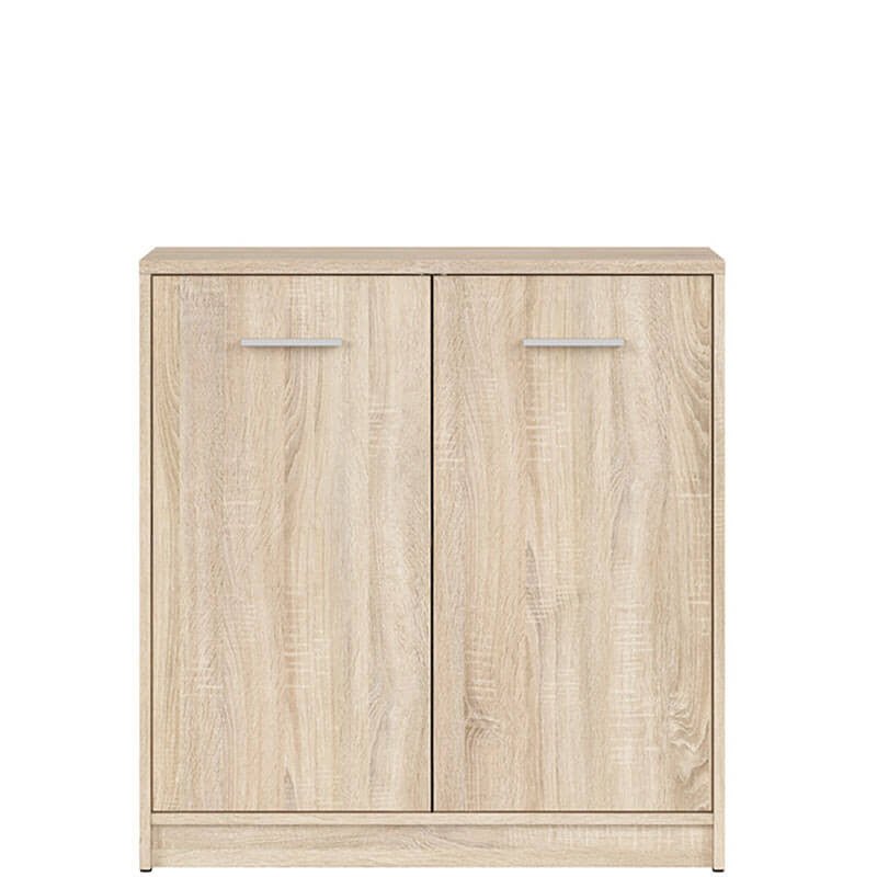 NEPO PLUS BRW KOM2D 2 Door BLACK RED WHITE Cabinet-Sonoma Oak