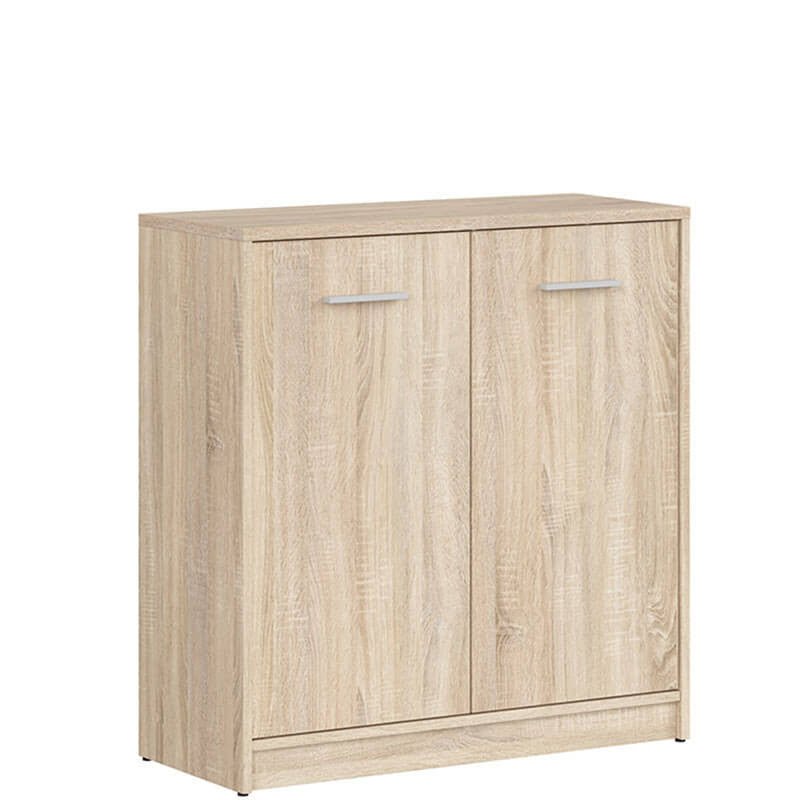 NEPO PLUS BRW KOM2D 2 Door BLACK RED WHITE Cabinet-Sonoma Oak