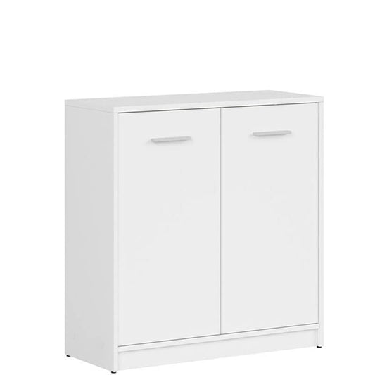 NEPO PLUS BRW KOM2D 2 Door BLACK RED WHITE Cabinet-White