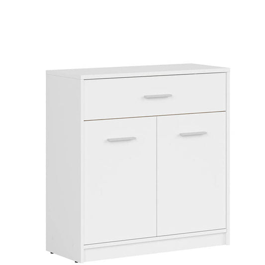 NEPO PLUS BRW KOM2D1S 1 Drawer 2 Door BLACK RED WHITE Cabinet-White