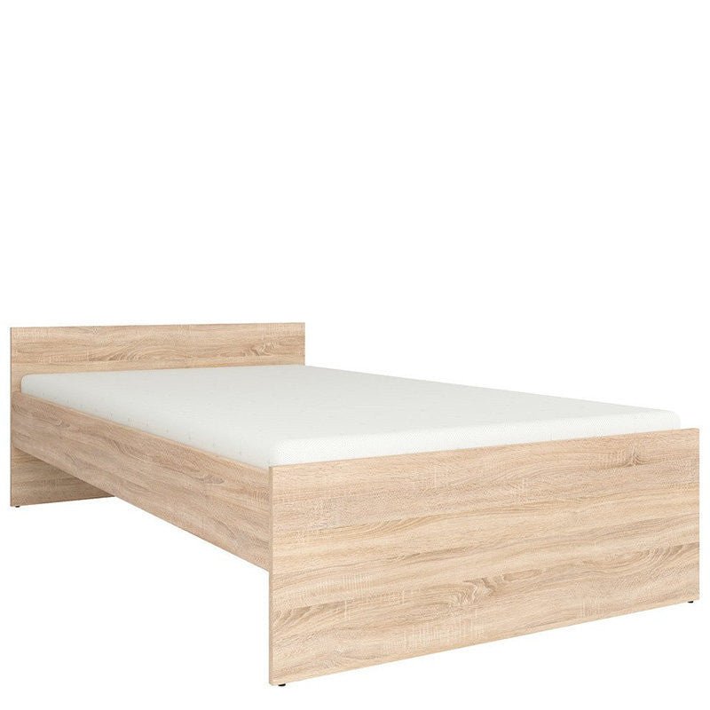 NEPO PLUS BRW LOZ/120 Semi Double BLACK RED WHITE Bed-Sonoma Oak