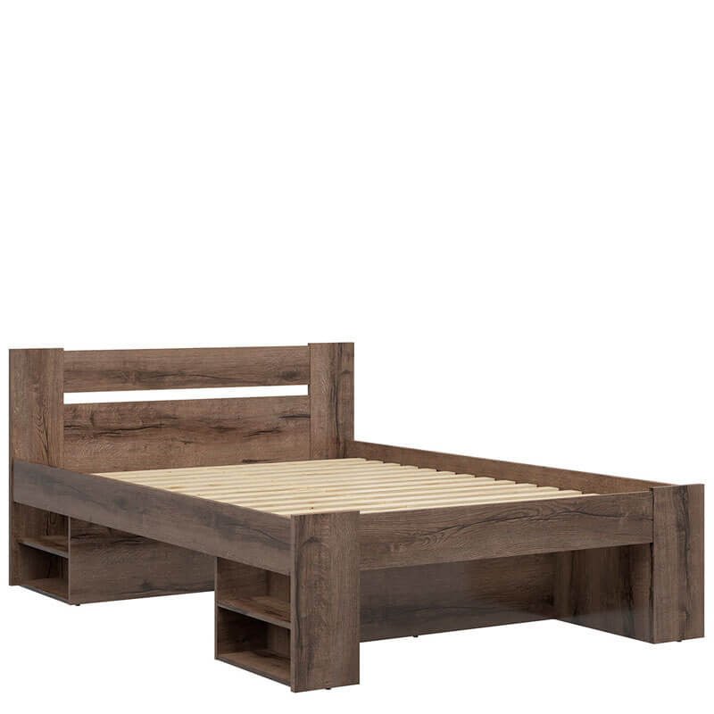 NEPO PLUS BRW LOZ3S Double BLACK RED WHITE Bed-Monastery Oak