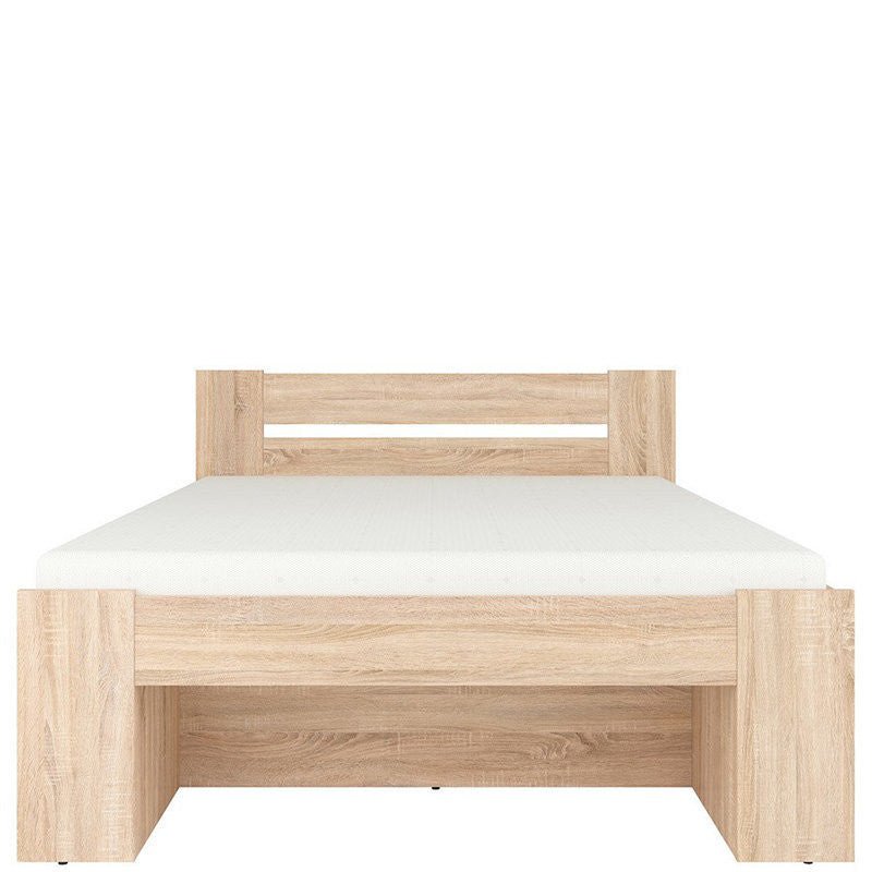 NEPO PLUS BRW LOZ3S Double BLACK RED WHITE Bed-Sonoma Oak