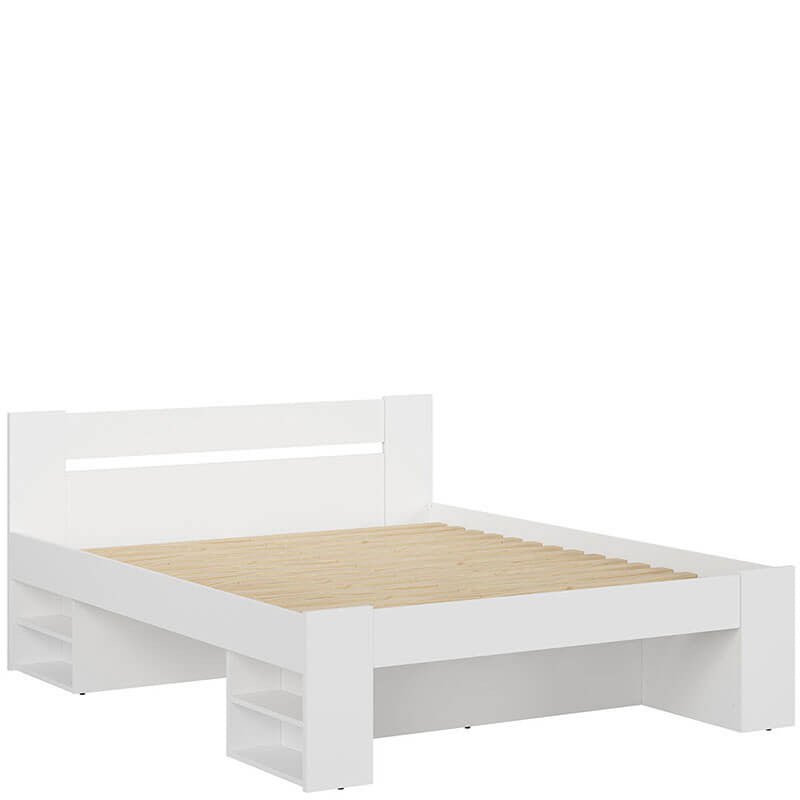 NEPO PLUS BRW LOZ3S/160 King Size BLACK RED WHITE Bed-White