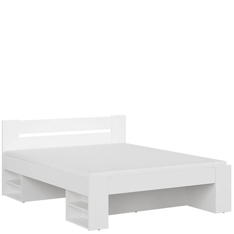 NEPO PLUS BRW LOZ3S/160 King Size BLACK RED WHITE Bed-White