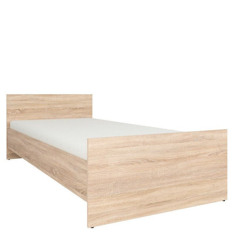 NEPO PLUS BRW LOZ/90 Single BLACK RED WHITE Bed-Sonoma Oak