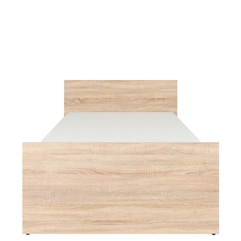 NEPO PLUS BRW LOZ/90 Single BLACK RED WHITE Bed-Sonoma Oak