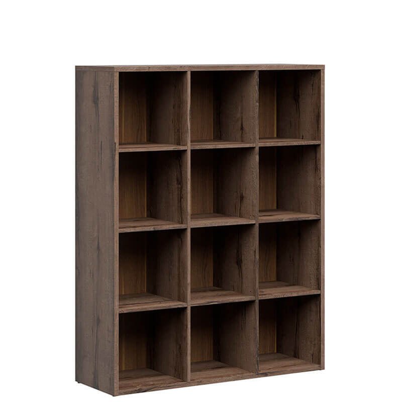 NEPO PLUS BRW REG/15/12 BLACK RED WHITE Bookcase-Monastery Oak