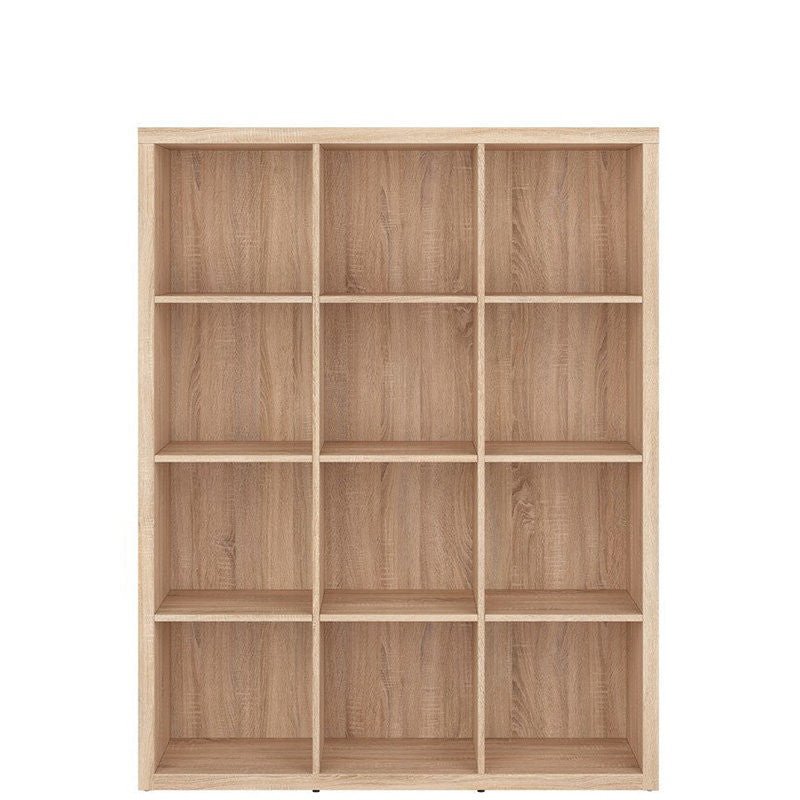 NEPO PLUS BRW REG/15/12 BLACK RED WHITE Bookcase-Sonoma Oak