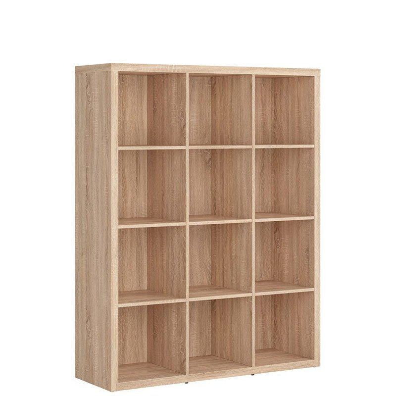 NEPO PLUS BRW REG/15/12 BLACK RED WHITE Bookcase-Sonoma Oak