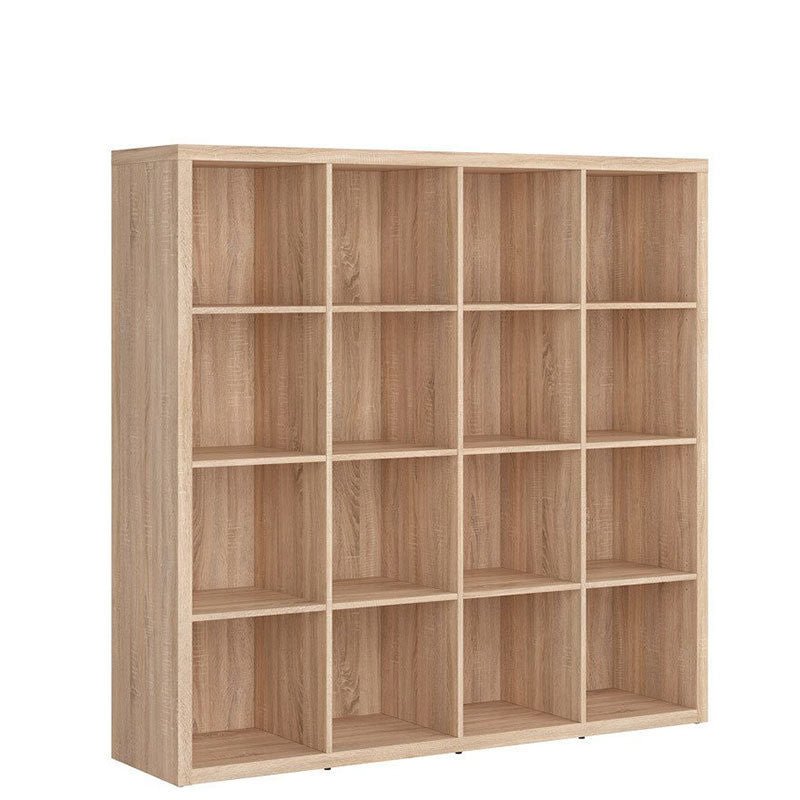 NEPO PLUS BRW REG/15/16 BLACK RED WHITE Bookcase-Sonoma Oak