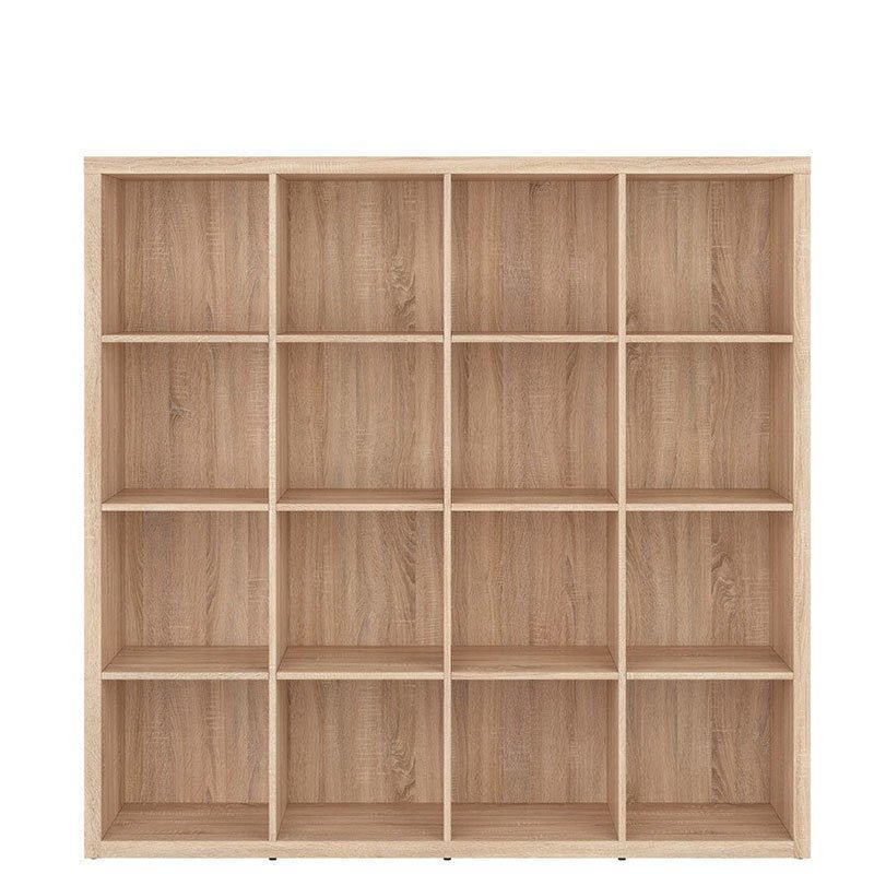 NEPO PLUS BRW REG/15/16 BLACK RED WHITE Bookcase-Sonoma Oak