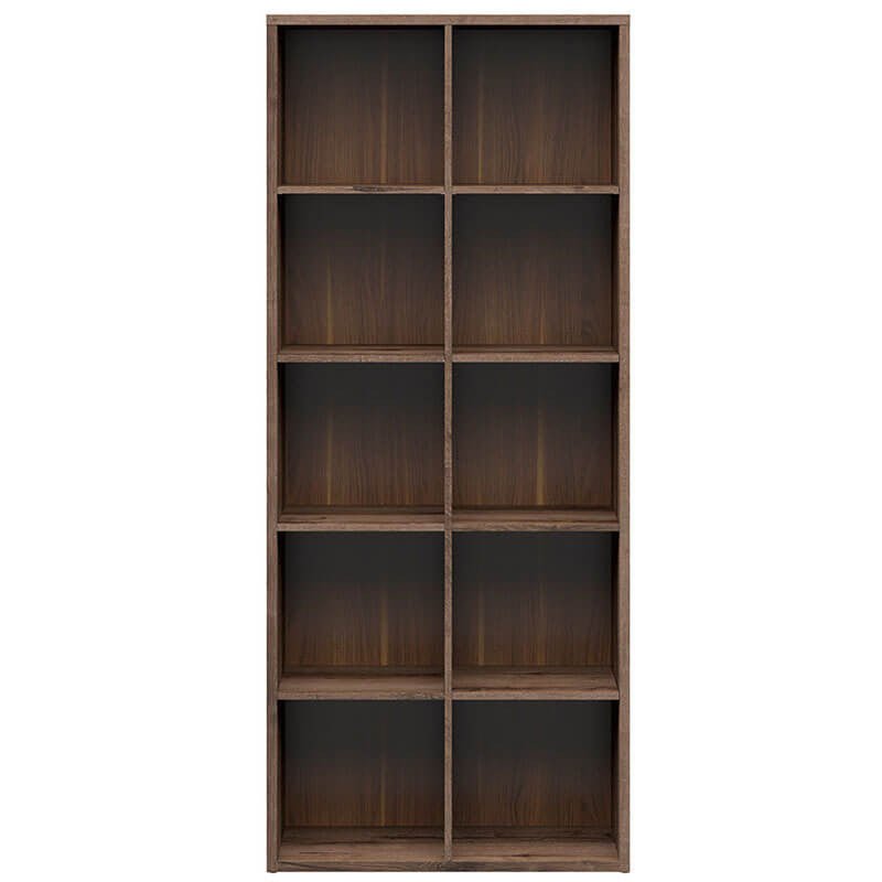 NEPO PLUS BRW REG/19/8 Tall BLACK RED WHITE Bookcase-Monastery Oak