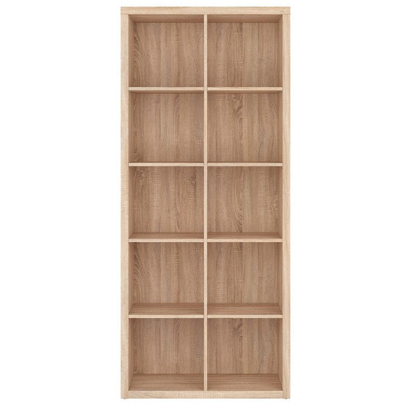 NEPO PLUS BRW REG/19/8 Tall BLACK RED WHITE Bookcase-Sonoma Oak